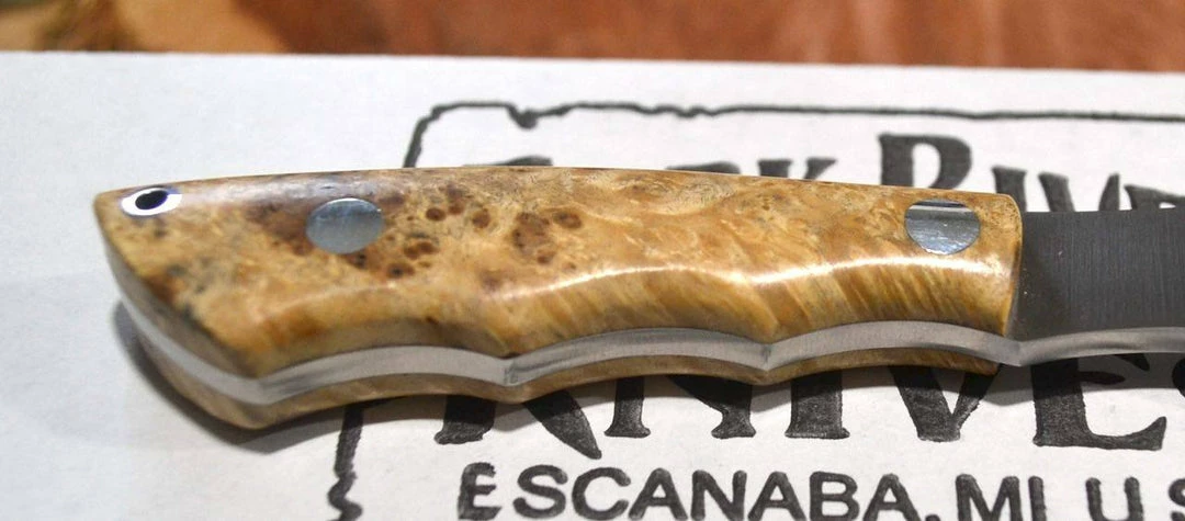 BARK RIVER KNIVES Bark River Mini Canadian CPM 3V Knife Natural Elder Burl #1 (USA)