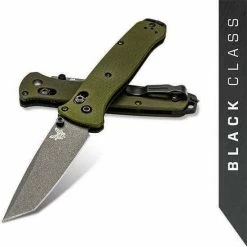 Benchmade 537GY-1 Bailout Knife Green Aluminum Knife 3.4