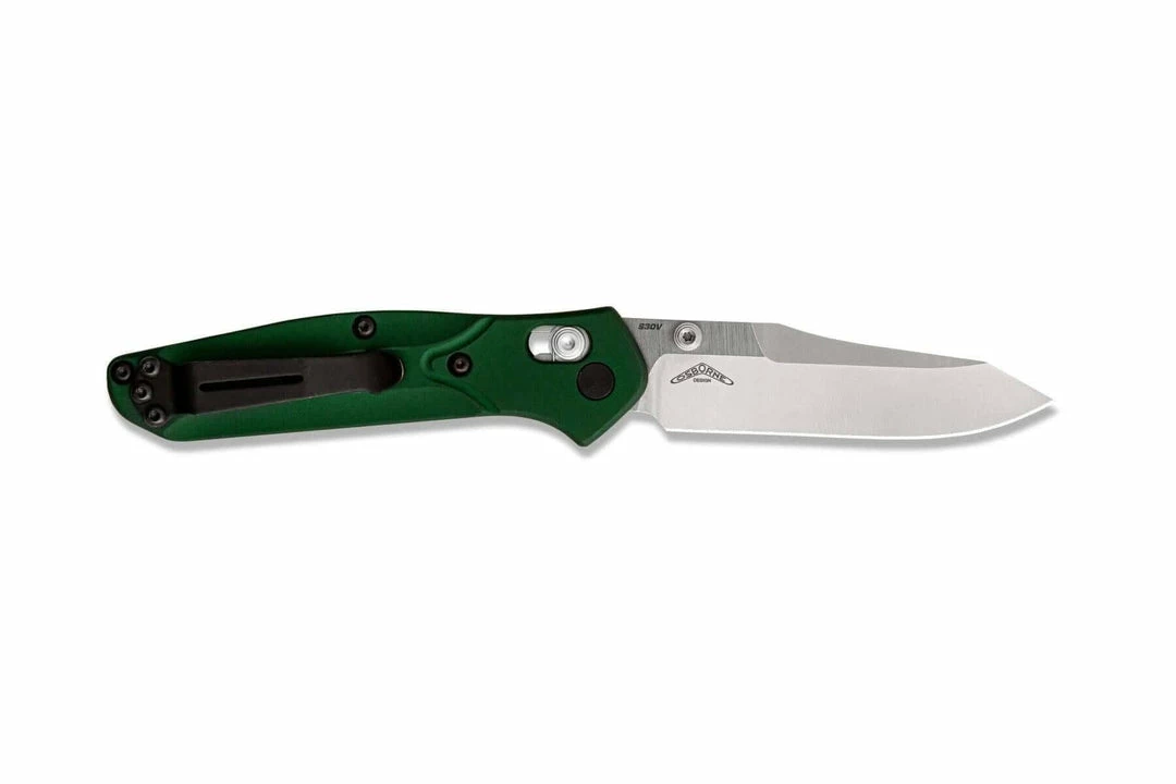 Benchmade 945 Mini Osborne Knife Plain / Reverse Tanto / Green (USA)