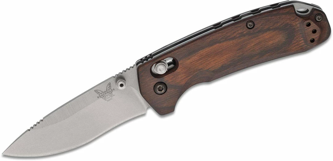 Benchmade North Fork 15031-2 Folding Knife 2.97" S30V Blade, Stabilized Wood Handles (USA)