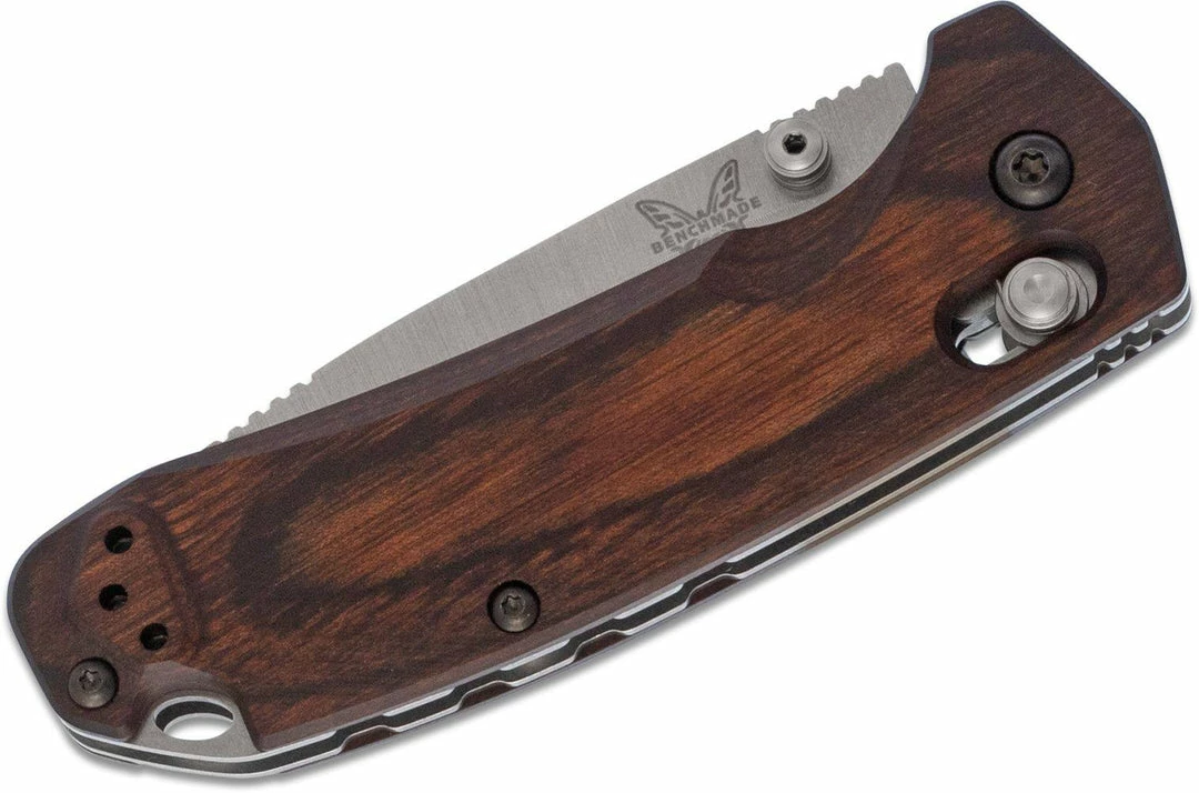 Benchmade North Fork 15031-2 Folding Knife 2.97" S30V Blade, Stabilized Wood Handles (USA)