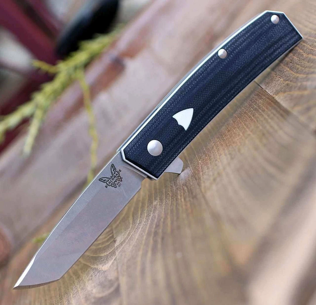 Benchmade Tengu Flipper Knife Black G-10 (2.77" Satin) 601