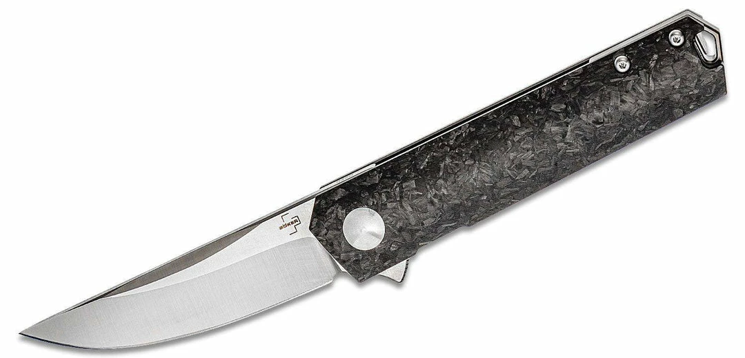 Boker 01BO231 Lucas Burnley Kwaiken Compact Auto Knife (USA) D2 Marble Carbon