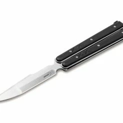 Boker 06EX229 Balisong Tactical Large Butterfly Knife Black G-10 (4.2" Satin)