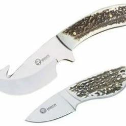Boker Arbolito Hunter's Combo Caper Gut Hook Knife Stag Handles