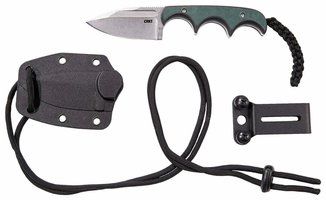 CRKT Knives CRKT 2396 Folts Minimalist Fixed Blade Neck Knife 2.15" Stonewash Spear Point