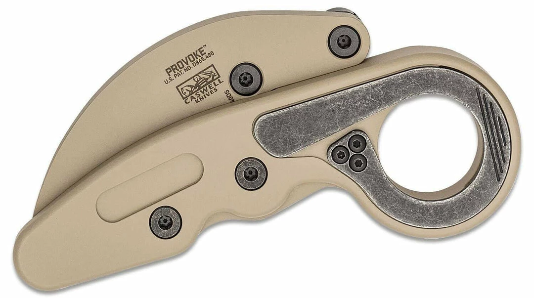 CRKT Kinematic Provoke Desert Sand Folding Karambit 2.41" D2s CRKT Knives