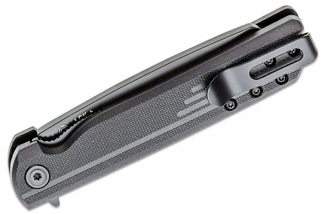 CRKT Knives CRKT Matthew Lerch LCK + Blackout Assisted Flipper Knife 3.244" Black Reverse Tanto Blade