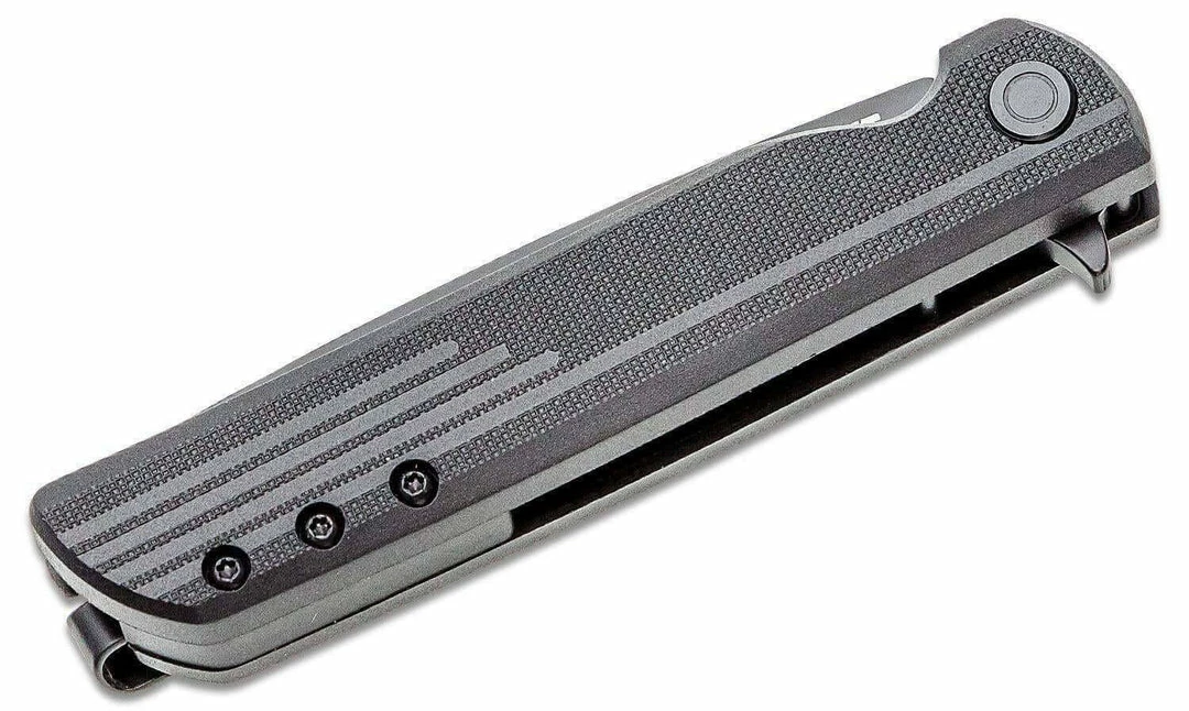 CRKT Knives CRKT Matthew Lerch LCK + Blackout Assisted Flipper Knife 3.244" Black Reverse Tanto Blade