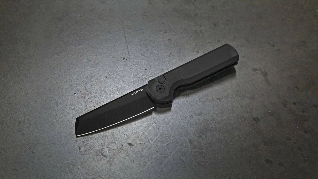 Darcform Slimfoot Auto Black Alum 3.1" 154CM Black Bade (USA) Arcform Knives