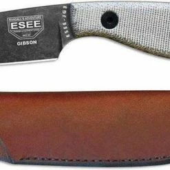 All Knife Brands ESEE Camp-Lore Gibson JG3 Bushcraft Fixed Knife Black Stonewash)