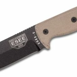 All Knife Brands ESEE Knives ESEE-5P-E Plain Edge, Micarta Handles, Black Kydex Sheath