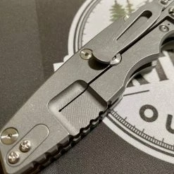 RICK HINDERER All Knife Brands Hinderer Eklipse Harpoon Spanto Knife Working Finish Blue/Translucent Green G10 3.5