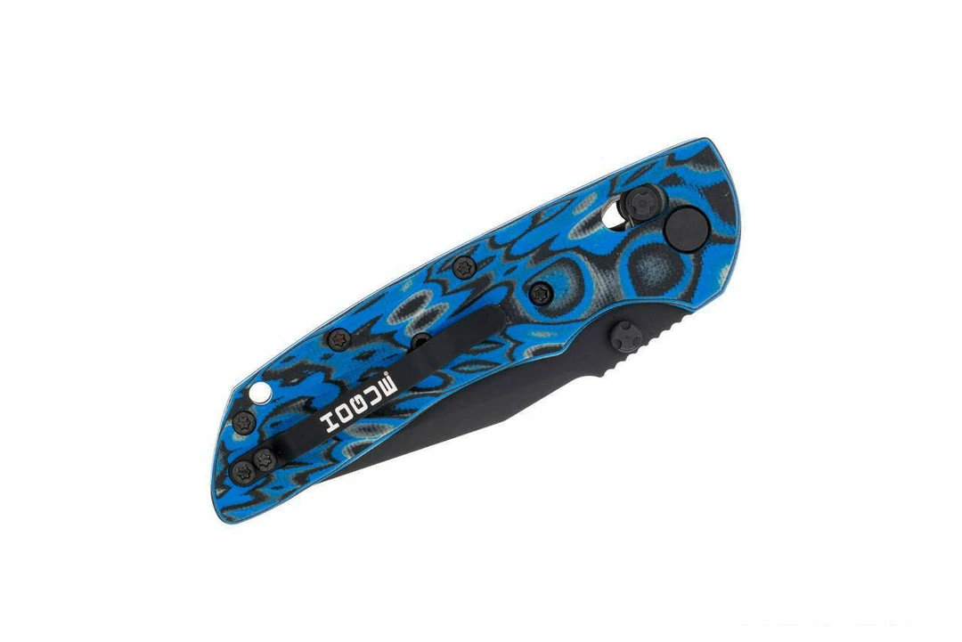 NORTH RIVER OUTDOORS Hogue 24275-EXLMGE Deka Folder 3.25" Clip Point Blade Blue Lava G10 Frame