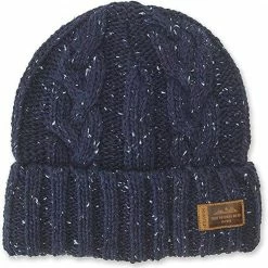 KAVU Mckinley Beanie - Cuffed Knit Cap (Navy) Hats & Accessories