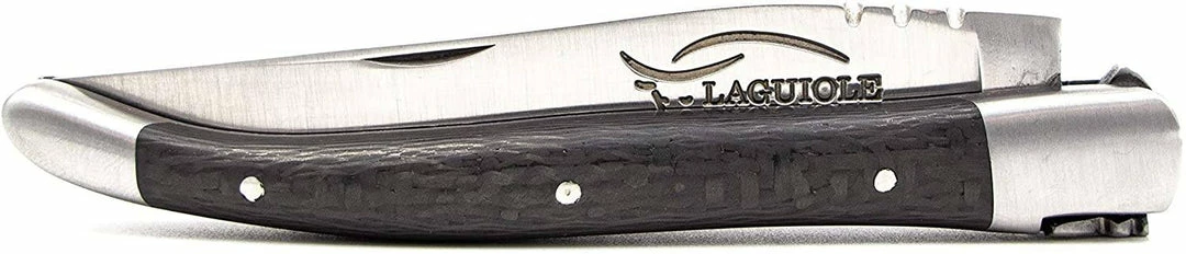 LAGUIOLE HONORE DURAND Laguiole Durand Handmade Folding 10cm Carbon Fiber Knife 12C27 (France)