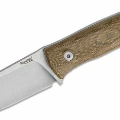 LionSteel Knives LionSteel Bushcraft Fixed Blade Knife 3.74" M390, Green Micarta Handles