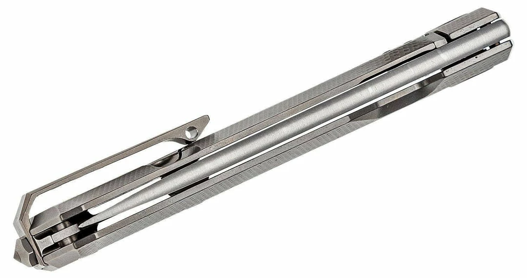 LionSteel Knives LionSteel Myto Knife 3.27" M390, Gray Titanium Handles