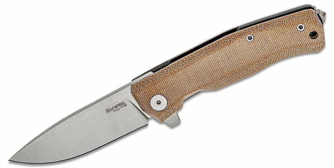 LionSteel Knives LionSteel Myto Knife 3.27" M390, Natural Micarta And Titanium Handles