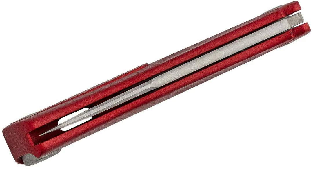 LionSteel Knives LionSteel Thrill Slipjoint Folding Knife 3.15" M390 Satin Blade, Red