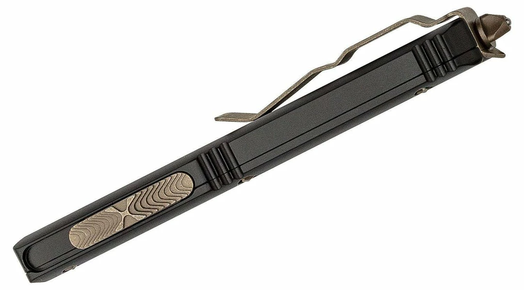 All Knife Brands Microtech 121-13AP Ultratech Auto OTF Knife 3.46" Bronze Apocalyptic, Black Handles