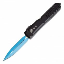 Microtech 122-1JK Ultratech D/E Jedi Knight Black Handle Blue Blade All Knife Brands