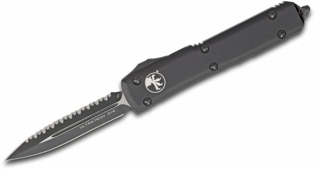 Microtech 122-3T Ultratech D/E Tactical Auto OTF Knife 3.46" Plain/Serrated