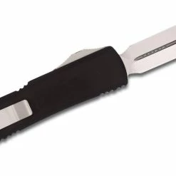 All Knife Brands Microtech 122-4 Ultratech Auto OTF Knife 3.46" Satin Double Edge Knife, Aluminum Handles