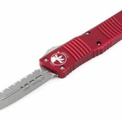 All Knife Brands Microtech 142-12RD Combat Troodon Auto OTF 3.75" D/E Red Handle