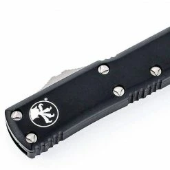 Microtech 232-6 UTX-85 D/E Black Handle Serration Satin Blade