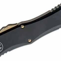 Microtech 702-15 Hera OTF Auto Knife 3.125" Bronze Full Serrated D/E All Knife Brands