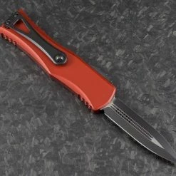 All Knife Brands MICROTECH 702-1RD HERA D/E BLACK STD RED HANDLES