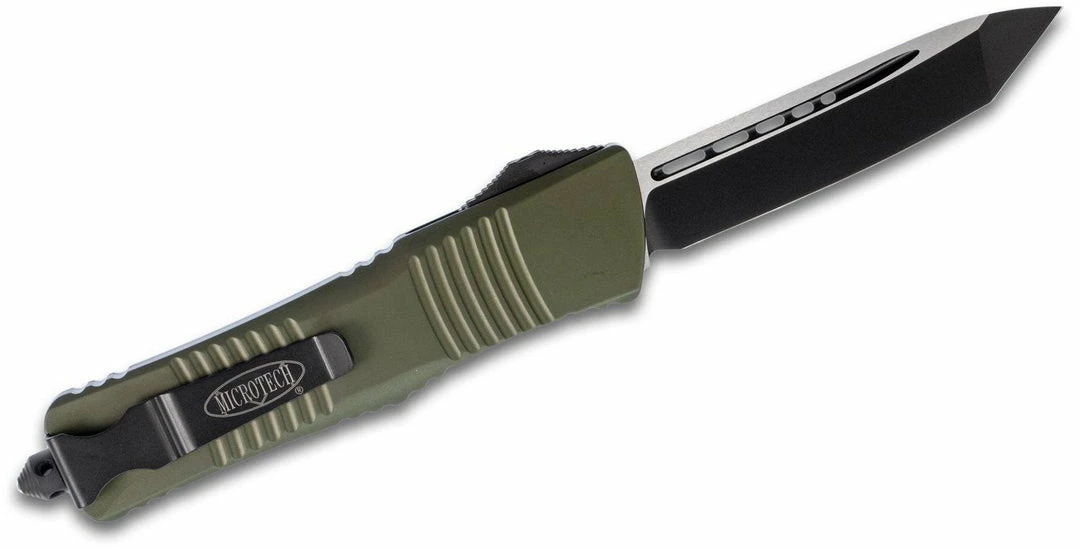 Microtech Combat Troodon Tanto OTF Auto Knife Green (3.8" Black) 144-1 OD All Knife Brands