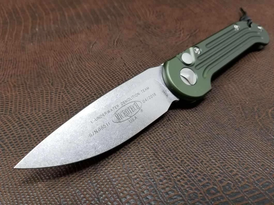 Microtech LUDT Automatic Knife OD Stonewash 135-10OD All Knife Brands