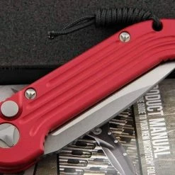 Microtech LUDT Automatic Knife Red (3.4" Black) 135-1RD All Knife Brands