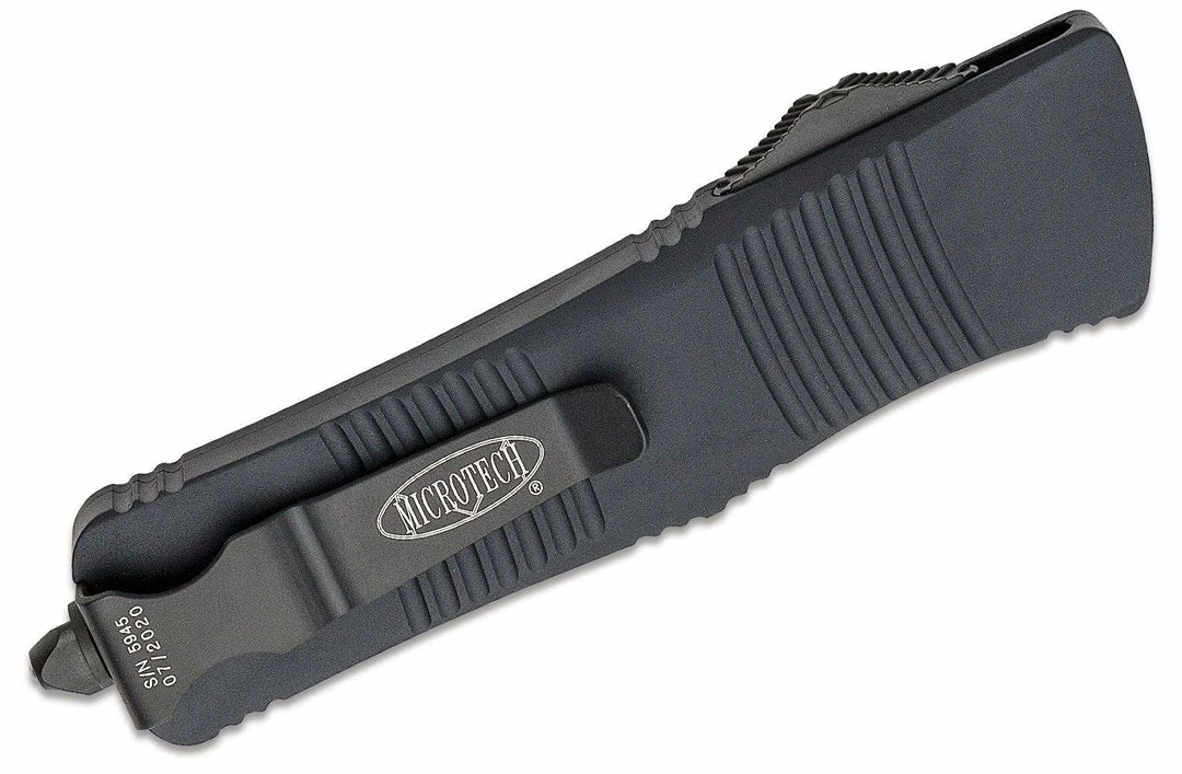 Microtech Troodon Tactical Auto OTF Knife Black Plain/Serrated D/E Blade All Knife Brands