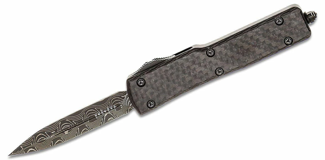 All Knife Brands Microtech UTX-70 D/E - Carbon Fiber - Damascus Blade 147-16CFS
