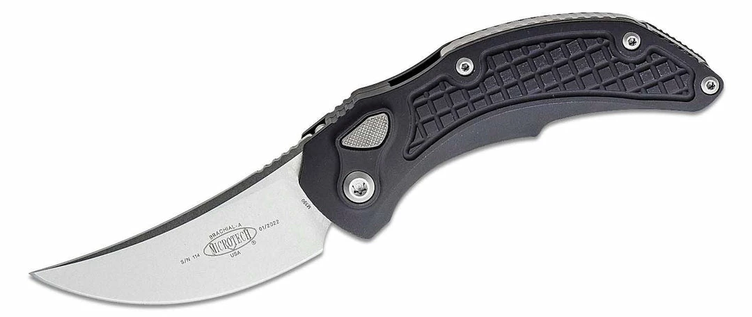 Microtech/Bastinelli Creations 268A-10 Brachial Auto Folding Knife 3.5" Stonewashed All Knife Brands