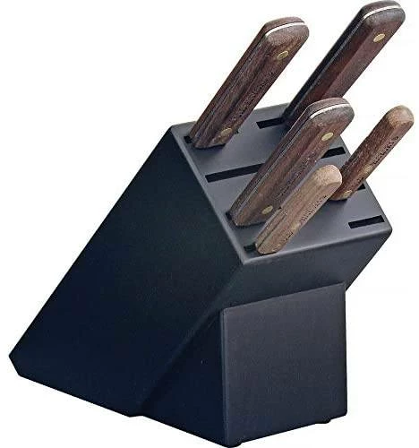 ONTARIO OLD HICKORY 5 PC KITCHEN KNIFE SET WITH BLOCK (USA) )