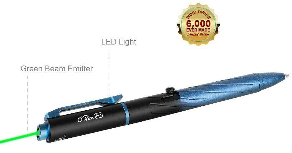 Flashlights & Lighting Olight O'PEN Pro Deep Sea Blue Pen W/ LED Light & Green Laser (Lim Ed)