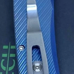 PROTECH KNIVES Pro-Tech Malibu 5241 Blue Titanium Custom Reverse Tanto Flipper