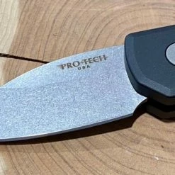 PROTECH KNIVES Pro-Tech Runt 5 Black Stonewash Wharncliffe 20-CV (R5101) All Knife Brands