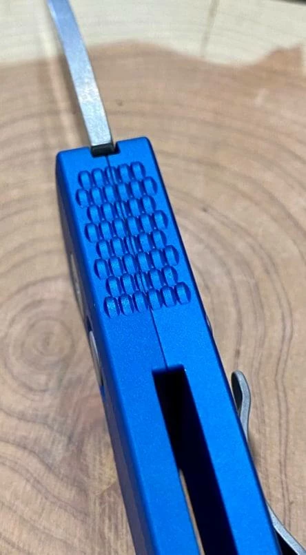 PROTECH KNIVES Pro-Tech Runt 5 Blue Handle Stonewash Wharncliffe 20-CV (R5101-Blue) All Knife Brands