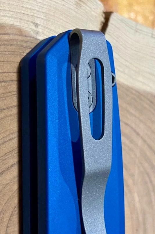 PROTECH KNIVES Pro-Tech Runt 5 Blue Handle Stonewash Wharncliffe 20-CV (R5101-Blue) All Knife Brands