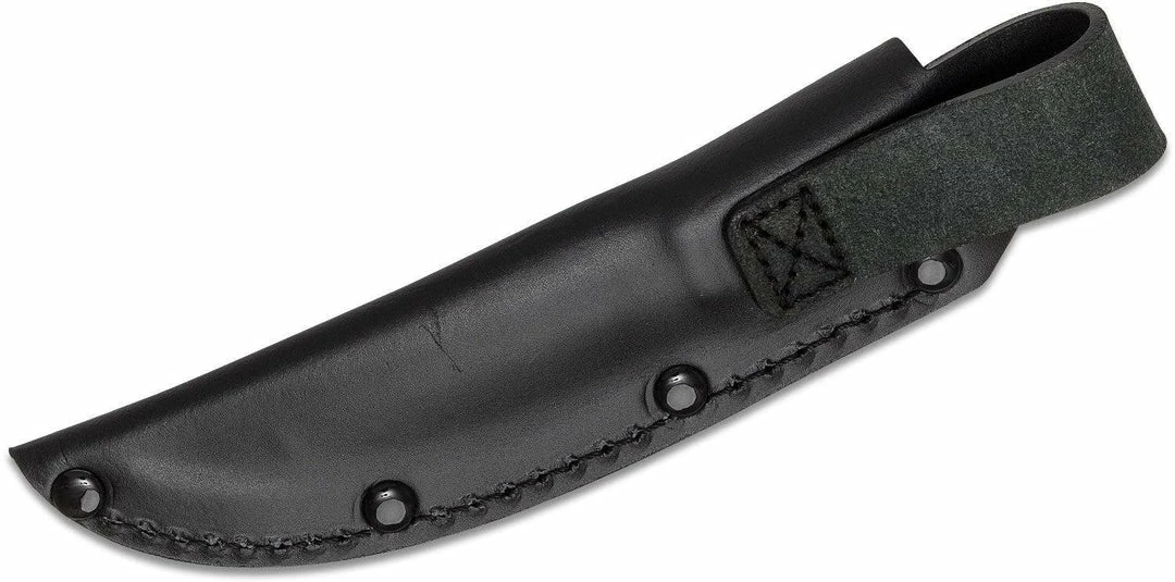 Spyderco Bow River Fixed Blade Knife 4.40" 8Cr13MoV - Leather Sheath - PlainEdge (FB46GP)