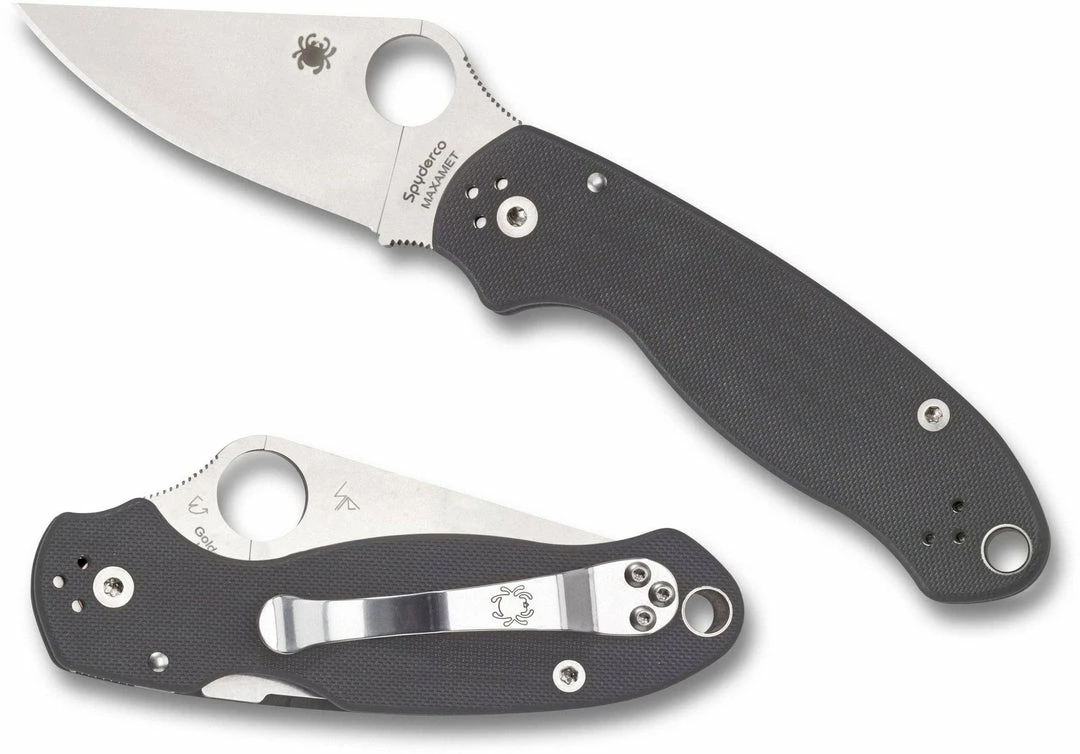 Spyderco Knives Spyderco C223GPDGY Para 3 Maxamet Knife (USA)
