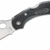 Spyderco Dragonfly 2 Wharncliffe Knife 2.28" Satin Plain Blade, Black Handles