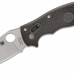 Spyderco Manix 2 Knife Plain Blade Black Handles Spyderco Knives