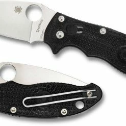 Spyderco Manix 2 Knife Plain Blade Black Handles Spyderco Knives