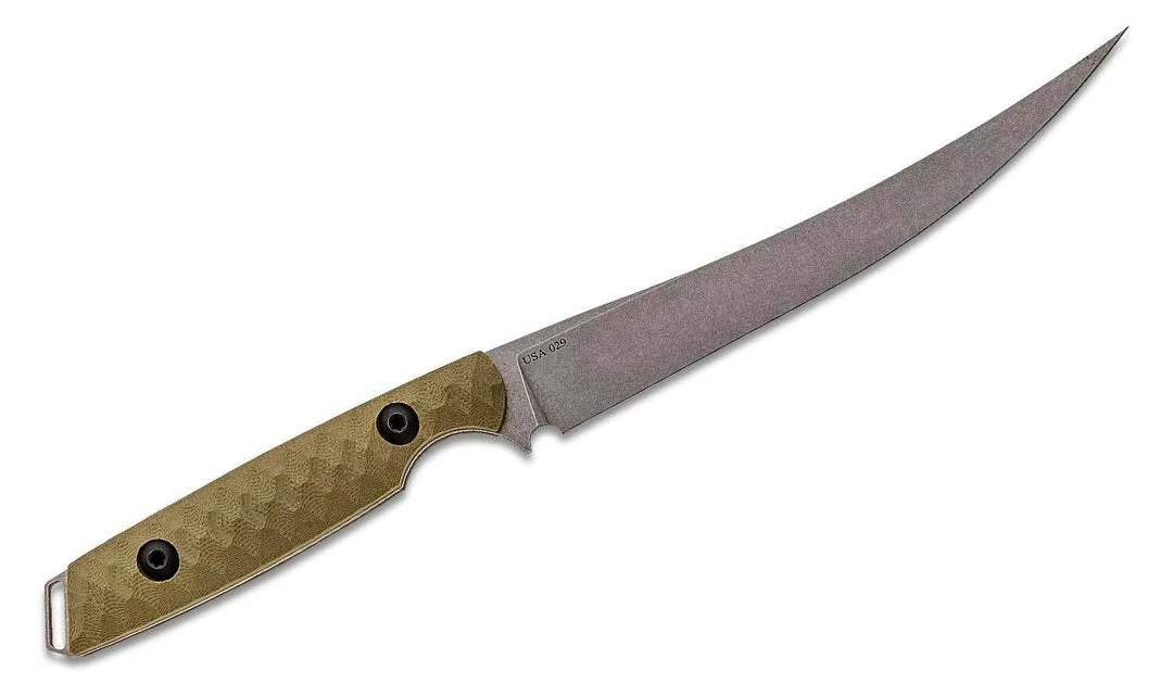 TOOR KNIVES Toor Avalon Fillet Knife 6" CPM-154 Stonewashed Fillet, Kraken Green Handles